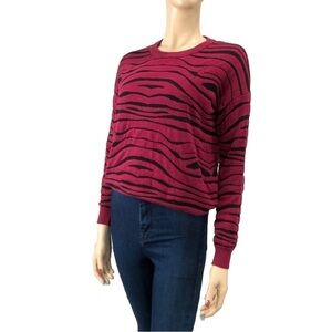 T/O sweater tigers print red,black size:S